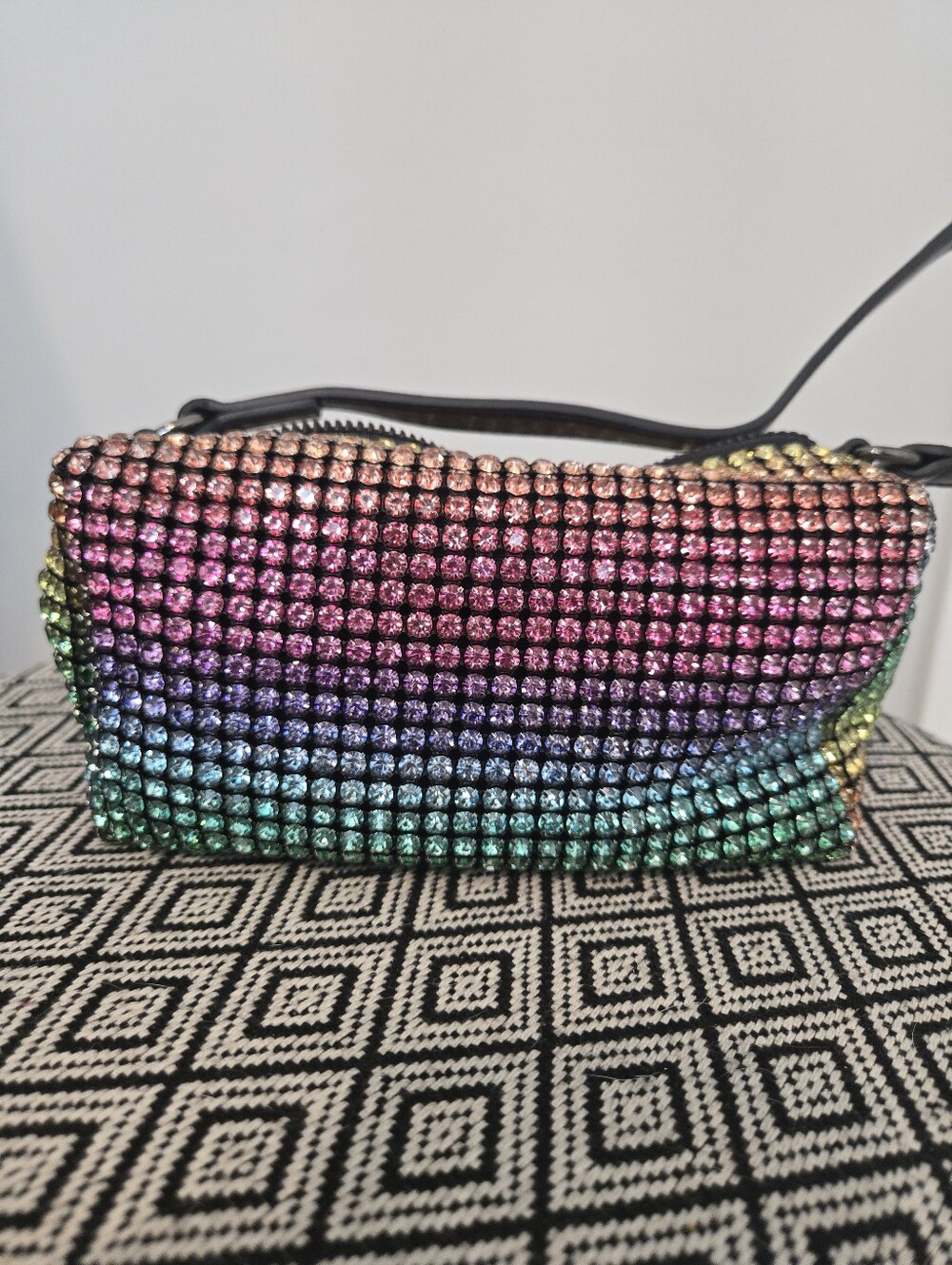 Multicolor Bling Rhinestine Mini Shoulder Bag - Picture 2 of 6